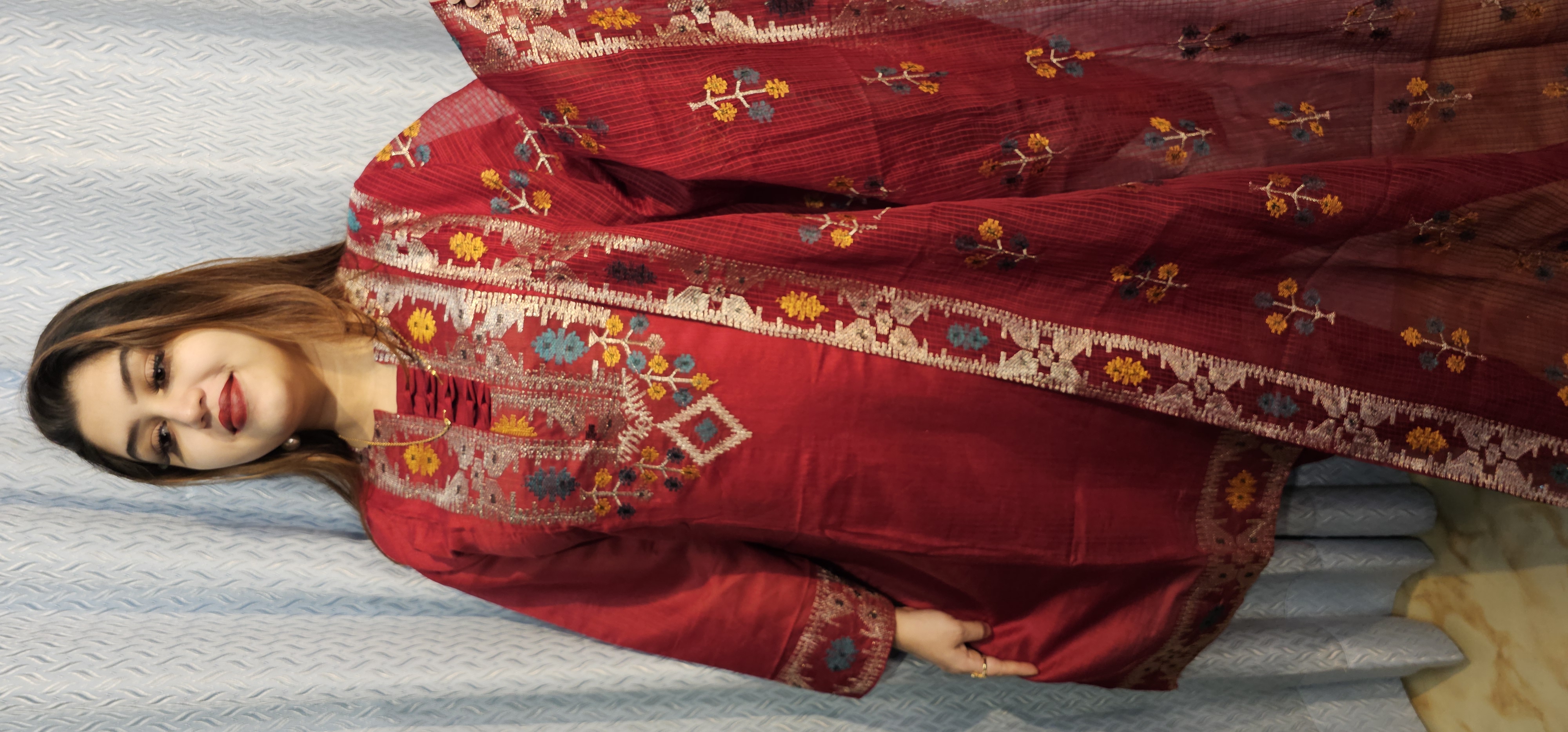 ❄️ গর্জিয়াস পাকিস্তানি 3pc — মসলিন কটন & জামদানি এমব্রয়ডারি ✨