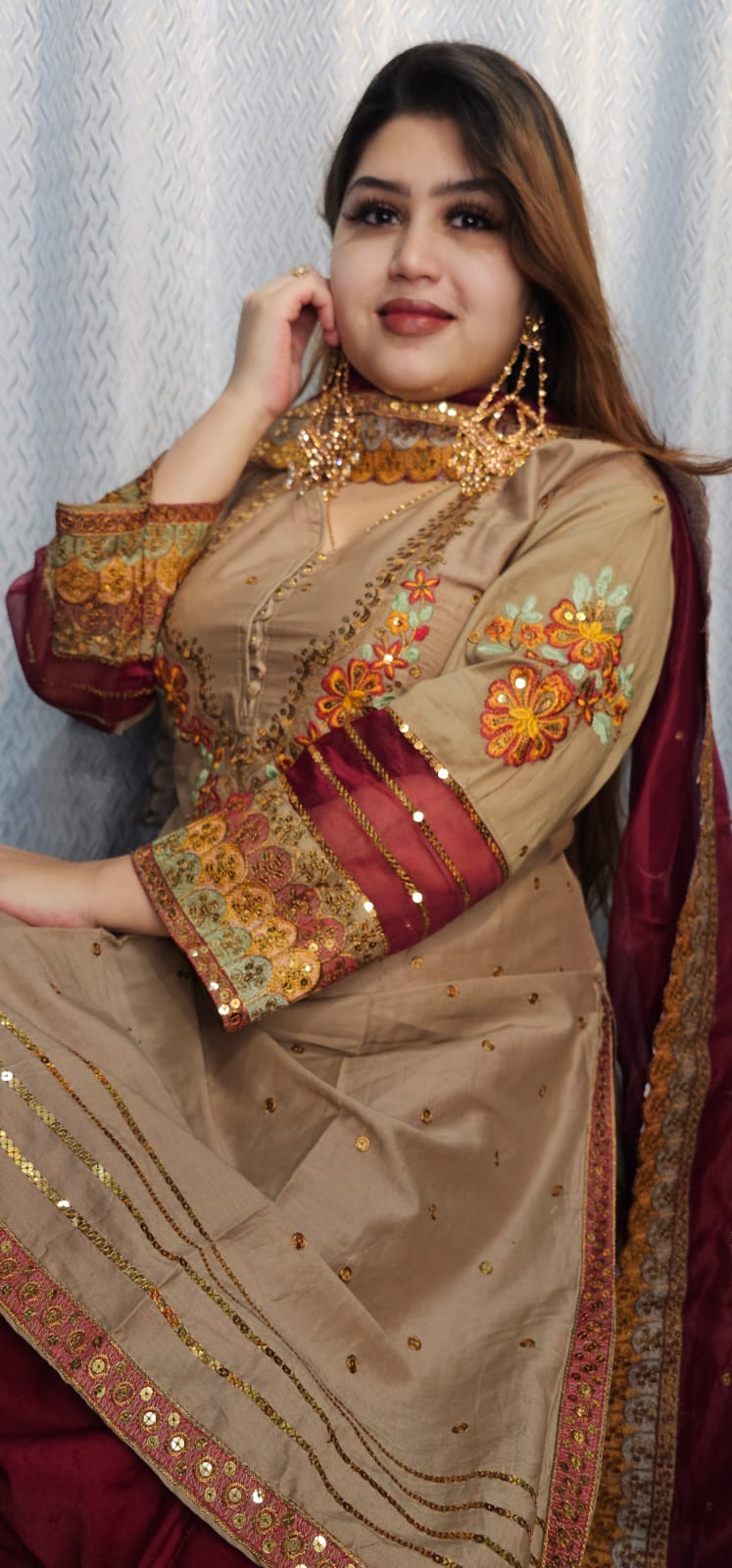 পাকিস্তানি ডিজাইনার বুটিক্স প্রিমিয়াম থ্রি-পিস ড্রেস